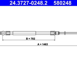 Cablu frana de parcare BMW Seria 1 (F21) 118 d diesel 136 cai ATE 24.3727-0248.2