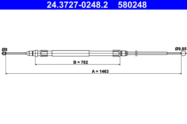 Cablu frana de parcare BMW Seria 2 cupe (F22, F87) M 240 i benzina 340 cai ATE 24.3727-0248.2
