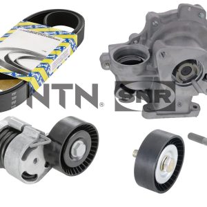 Pompa apa + Set curea transmisie cu caneluri SNR KAP850.010 Pompa apa + Set curea transmisie cu caneluri SNR KAP850.010 – imagine produs