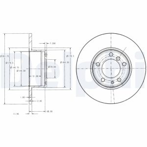 Disc frana DELPHI BG2430 – imagine produs