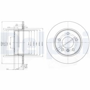 Disc frana DELPHI BG3948C – imagine produs