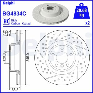 Disc frana DELPHI BG4834C Disc frana DELPHI BG4834C – imagine produs