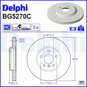 Disc frana DELPHI BG5270C – imagine produs