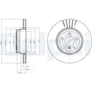 Disc frana DELPHI BG9064 – imagine produs