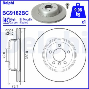 Disc frana DELPHI BG9162BC – imagine produs
