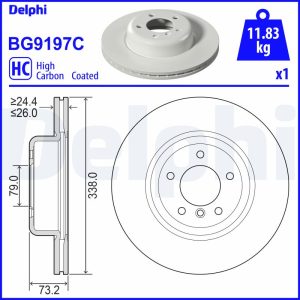 Disc frana DELPHI BG9197C – imagine produs