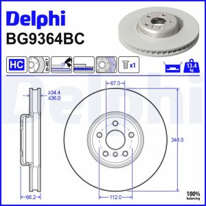Disc frana DELPHI BG9364BC – imagine produs