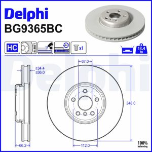 Disc frana DELPHI BG9365BC – imagine produs