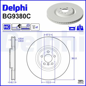 Disc frana DELPHI BG9380C – imagine produs