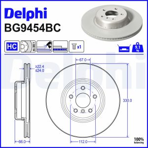 Disc frana DELPHI BG9454BC – imagine produs