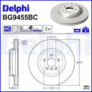 Disc frana DELPHI BG9455BC – imagine produs