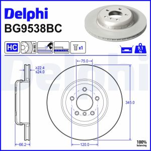 Disc frana DELPHI BG9583BC – imagine produs