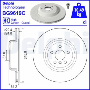 Disc frana DELPHI BG9619C – imagine produs