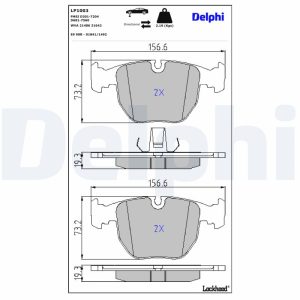 Set placute frana DELPHI LP1003 – imagine produs