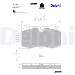Set placute frana DELPHI LP1584 – imagine produs