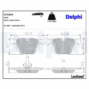 Set placute frana DELPHI LP1834 – imagine produs