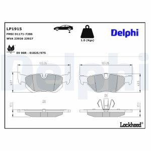 Set placute frana DELPHI LP1915 Set placute frana DELPHI LP1915 – imagine produs
