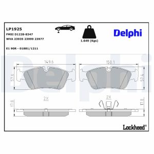 Set placute frana DELPHI LP1925 – imagine produs