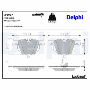 Set placute frana DELPHI LP1927 – imagine produs