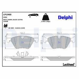 Set placute frana DELPHI LP1960 – imagine produs