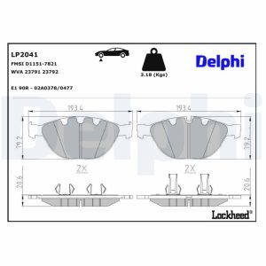 Set placute frana DELPHI LP2041 – imagine produs