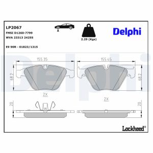 Set placute frana DELPHI LP2067 – imagine produs