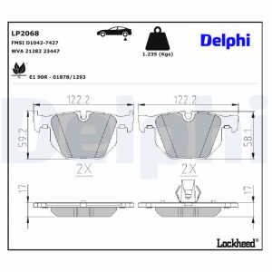Set placute frana DELPHI LP2068 – imagine produs