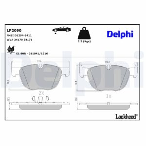 Set placute frana DELPHI LP2090 – imagine produs