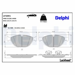 Set placute frana DELPHI LP2091 – imagine produs