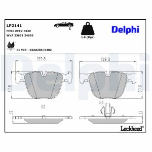Set placute frana DELPHI LP2141 – imagine produs