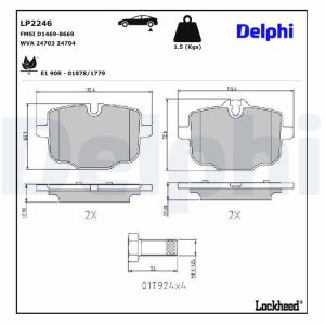 Set placute frana DELPHI LP2246 – imagine produs
