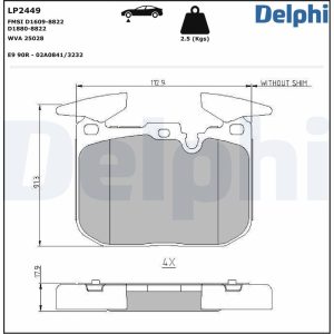 Set placute frana DELPHI LP2449 – imagine produs