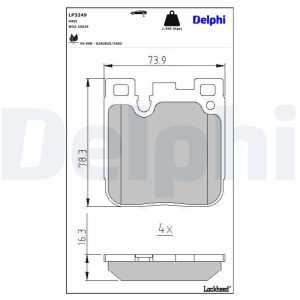 Set placute frana DELPHI LP3249 – imagine produs