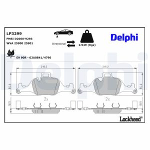 Set placute frana DELPHI LP3299 – imagine produs