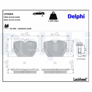 Set placute frana DELPHI LP3604 – imagine produs