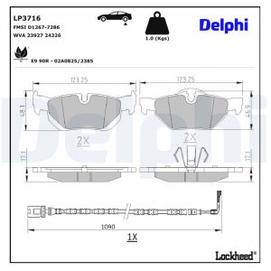 Set placute frana DELPHI LP3716 – imagine produs