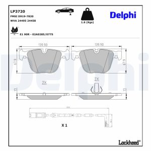 Set placute frana DELPHI LP3720 – imagine produs