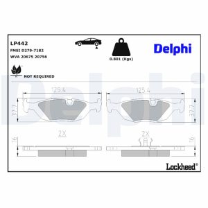 Set placute frana DELPHI LP442 – imagine produs