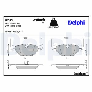 Set placute frana DELPHI LP555 – imagine produs