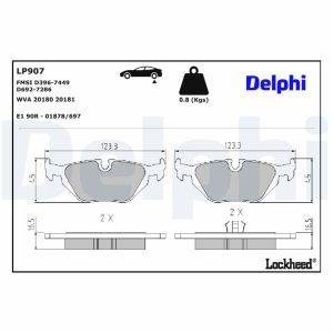 Set placute frana DELPHI LP907 – imagine produs