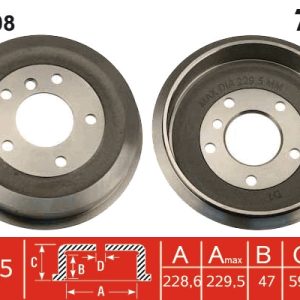 Tambur frana TRW DB4108 – imagine produs
