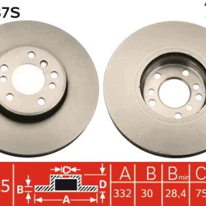 Disc frana TRW DF4187S – imagine produs