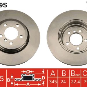 Disc frana TRW DF4389S – imagine produs