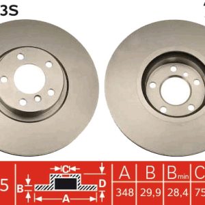 Disc frana TRW DF4853S – imagine produs