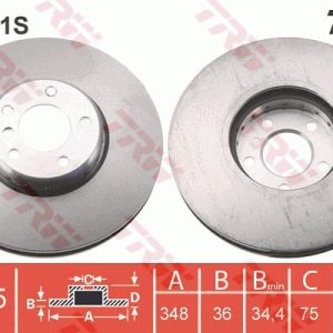 Disc frana TRW DF6611S – imagine produs