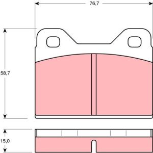 Set placute frana TRW GDB112 – imagine produs