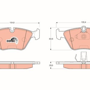Set placute frana TRW GDB1404 – imagine produs