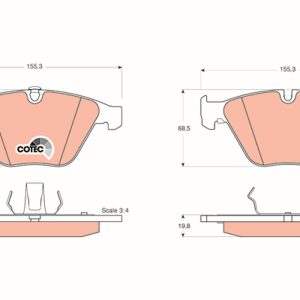 Set placute frana TRW GDB1498 Set placute frana TRW GDB1498 – imagine produs