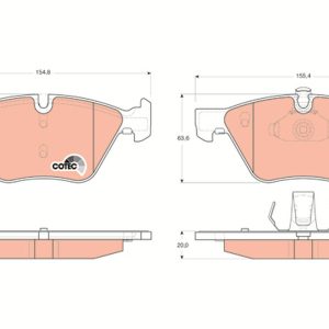 Set placute frana TRW GDB1559 – imagine produs