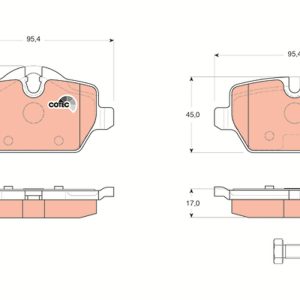 Set placute frana TRW GDB1612 – imagine produs